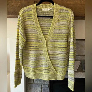 ASTR the label sweater M yellow  kent plunge crochet color eclectic vacation